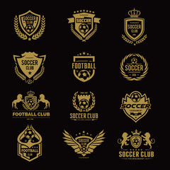 Football college logo,football logo,soccer logo,vector logo template © TWINS DESIGN STUDIO