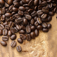Coffee on wooden background