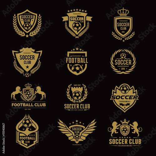 Football College Logo Soccer Vector Template Football College Logo Soccer Vector Template