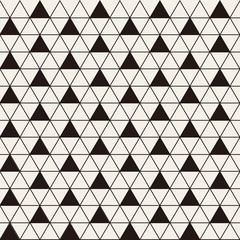 Vector seamless pattern. Modern stylish texture. Repeating geometric tiles with striped triangles. Hipster monochrome print. Trendy graphic
