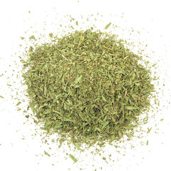 dried tarragon stalks on a white background