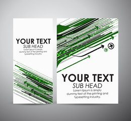 Brochure business design abstract green Modern technology template or roll up. 