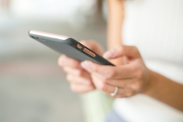 Woman use of smart phone