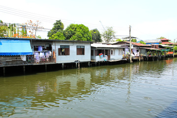 Fototapeta na wymiar Riverside residential in Thailand