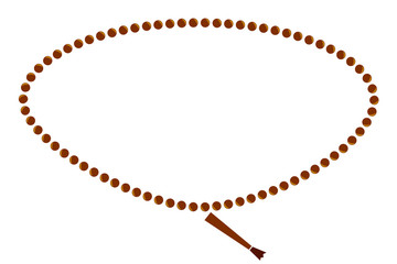Fototapeta premium Frame - Oval Prayer Beads 