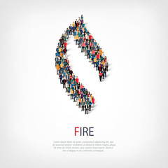 fire people sign 3d