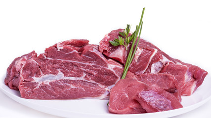 viande de boeuf cru à mijoter