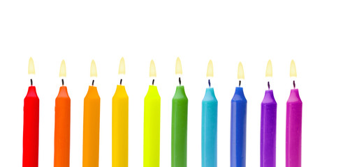 Bunte Geburtstagskerzen