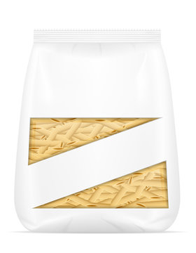 pasta in packaging vector illustration