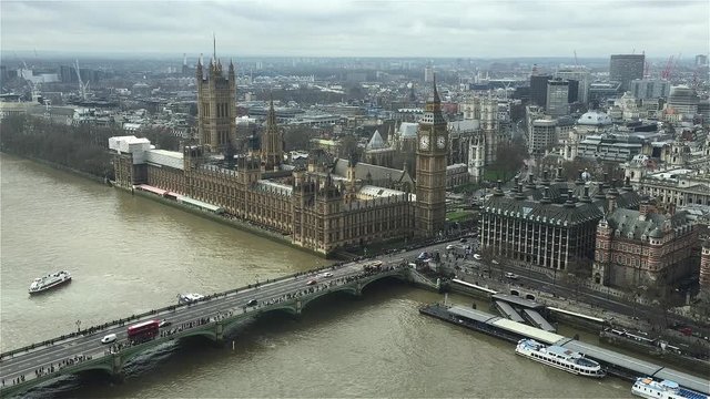 London aerial - Big ben / Elizabeth tower