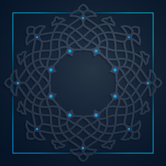 Obraz premium Arabic circle geometric pattern for islamic background