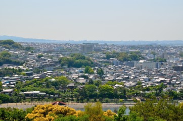 大吉山展望台から眺める宇治市の町並み