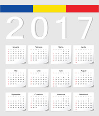 Romanian 2017 calendar