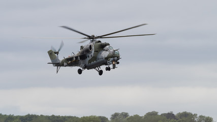 Fototapeta na wymiar Mi-24 Hind helicopter