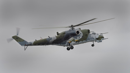 Fototapeta na wymiar Mi-24 Hind helicopter o