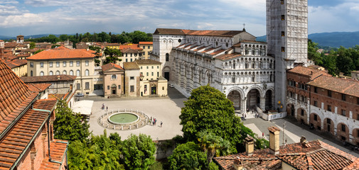 San Martino cathedral in Lucca - obrazy, fototapety, plakaty