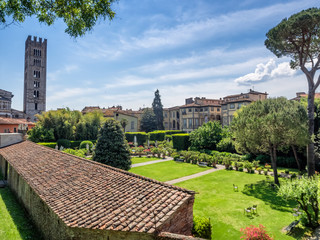 Palazzo Pfanner gardens in Lucca - obrazy, fototapety, plakaty