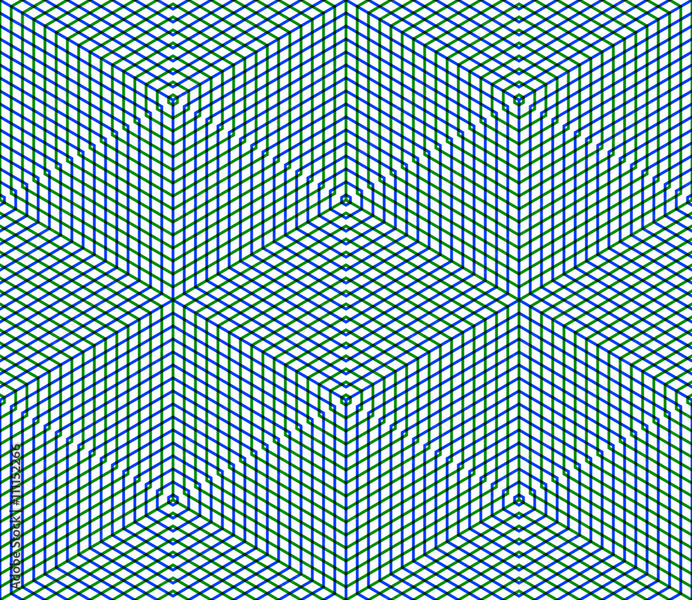 Poster symmetric seamless pattern with interweave figures.