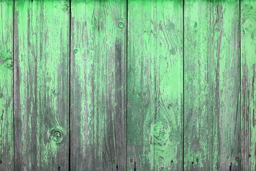 Fototapeta na wymiar The old green wood texture with natural patterns