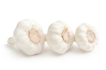 Garlic isolated on white background.