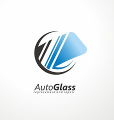 Windshield vector symbol concept.