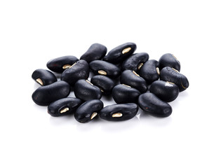 black beans on white background