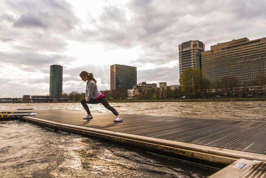 Lifestyle,Frankfurt,Fluss,Skyline,Main,Fitness,Textfreiraum
