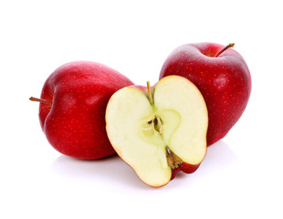 red apple isolated on white background