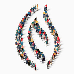 flame symbol people 3d