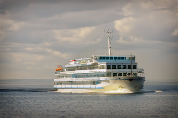 Cruise ship in open water