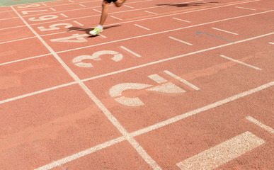 Athletes in the running, on the track