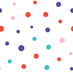 Seamless dots pattern with white background - 111155094