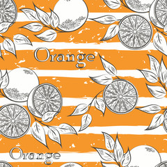 Oranges on orange stripes
