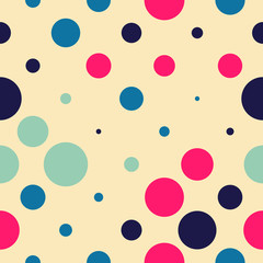 Seamless polka dot pattern. Vector repeating texture. - 111155280