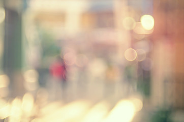 Blur people walking in shopping center mall abstract background.