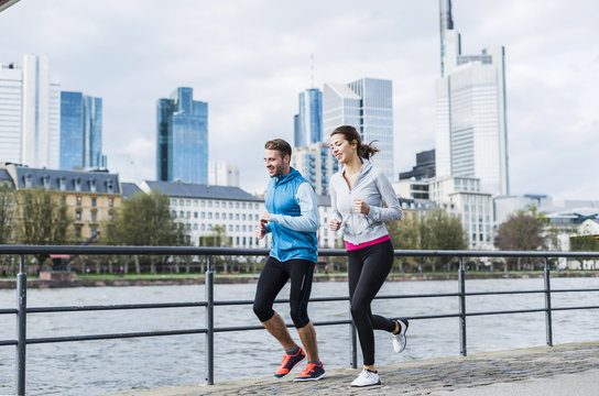 Lifestyle,Frankfurt,Fluss,Skyline,Main,Fitness,laufen