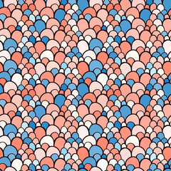 Seamless pattern with scale abstract ornament