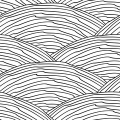 Seamless pattern with hand drawn wavy texture