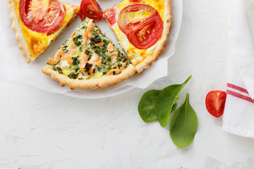 french savory pie on plate