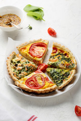 slices of french quiche