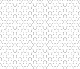 Gray hexagon grid seamless pattern