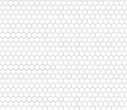Gray Hexagon Grid Seamless Pattern