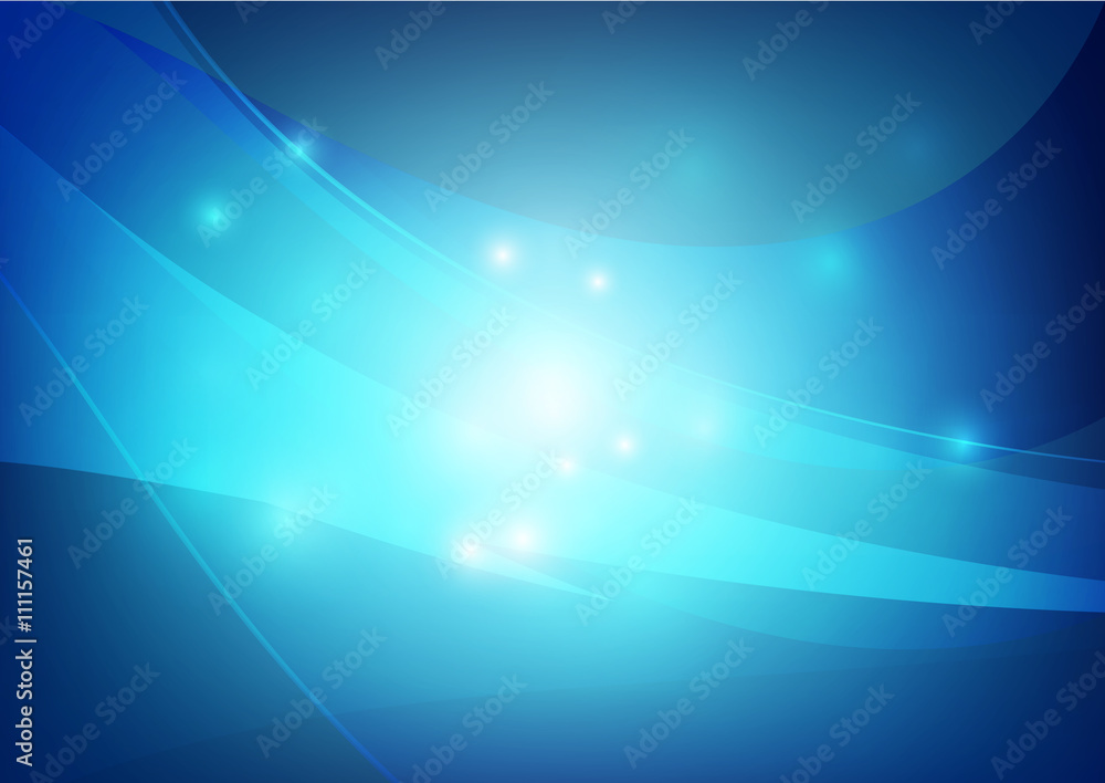 Poster blue abstract background lighting curve and layer element vector