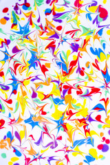 Colorful abstract acrylic painting. Natural dynamic mixture of oil colored pigments fluid flow background.