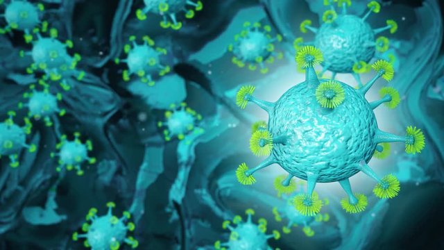 Virus cells bacteria animation