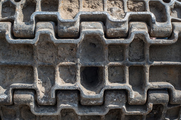 russian tank track caterpillar mud background texture pattern closeup