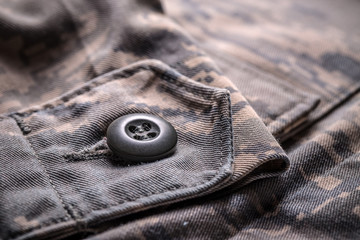 Shirt with camouflage pattern, close up shot