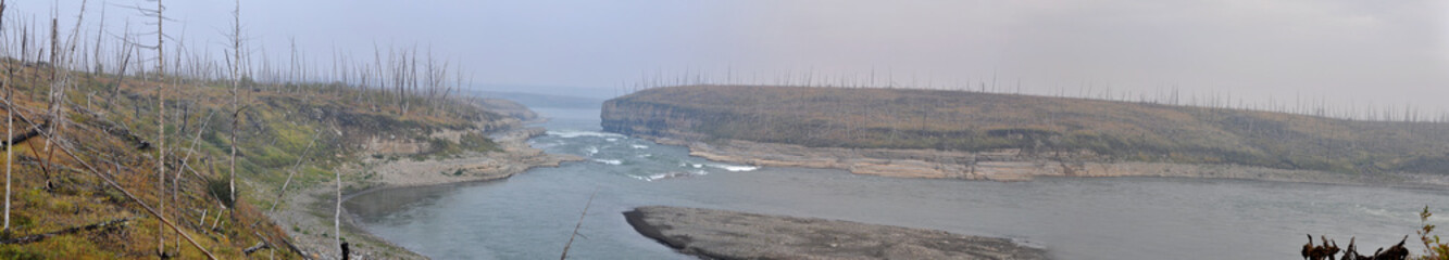 Rapids in canyon rivers.