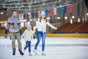 At ice-skating rink