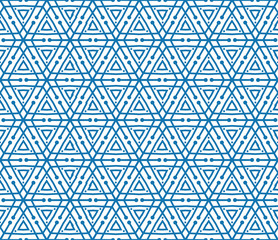 Abstact seamless pattern Swirl floral oriental geometric ornament 